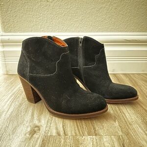 Lucky Brand - Suede Ankle Boots - Black - 7M/37